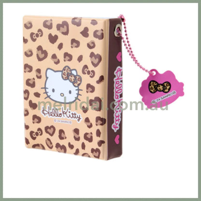 Sanrio | 90S Hello Kitty Mini Album With Charm H104Xw75Xd26Mm 16 Pockets (Leopard)