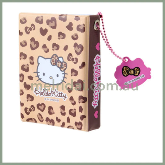 Sanrio | 90S Hello Kitty Mini Album With Charm H104Xw75Xd26Mm 16 Pockets (Leopard)