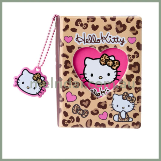 Sanrio | 90S Hello Kitty Mini Album With Charm H104Xw75Xd26Mm 16 Pockets (Leopard)