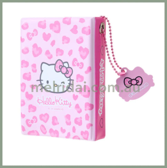 Sanrio | 90S Hello Kitty Mini Album With Charm H104Xw75Xd26Mm 16 Pockets (Leopard Pink)
