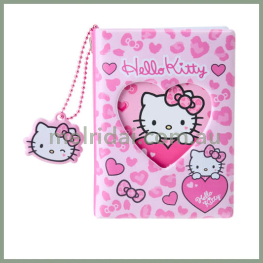 Sanrio | 90S Hello Kitty Mini Album With Charm H104Xw75Xd26Mm 16 Pockets (Leopard Pink)
