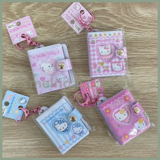 Sanrio | 90S Hello Kitty Mini Photo Album Key Holder Keychain H75×W55×D18Mm 10 Pockets (Angel)