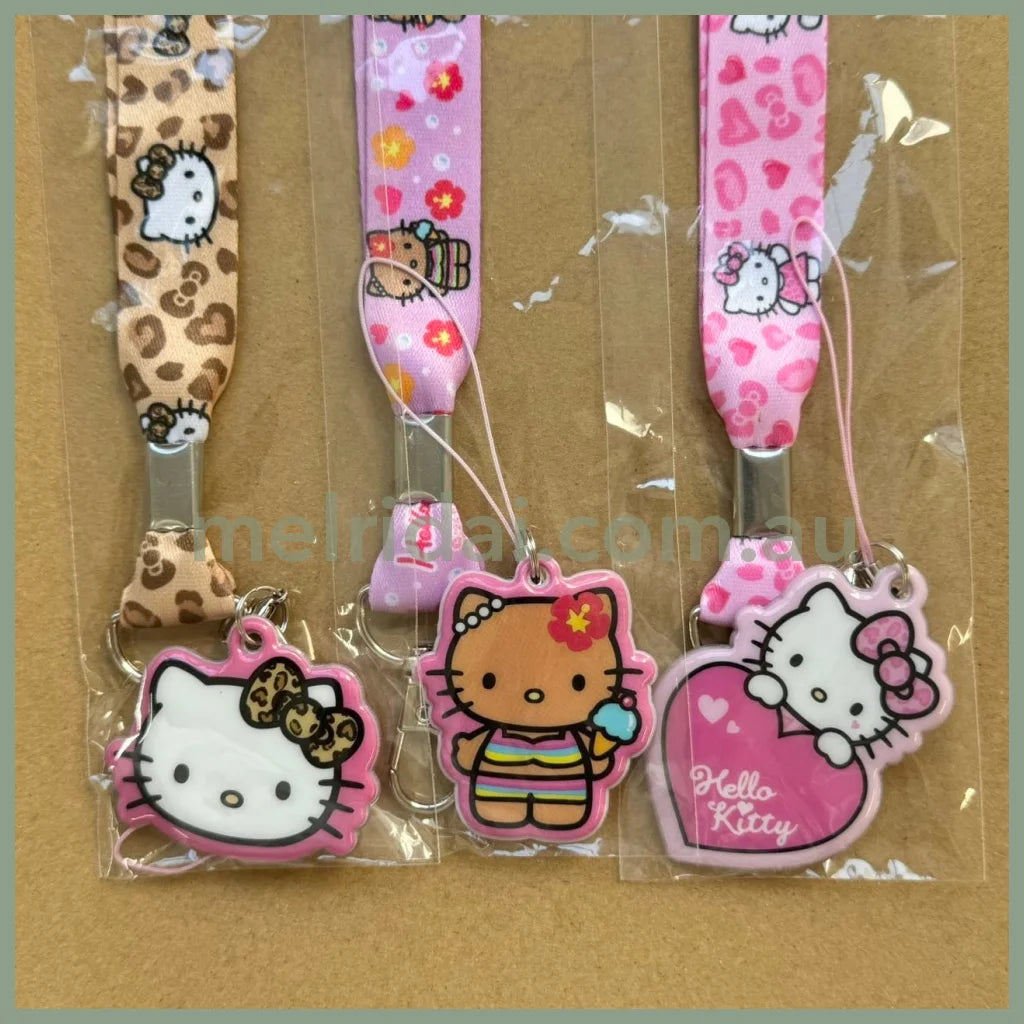Sanrio | 90S Hello Kitty Neck Strap H450×W20Mm (Sunburn Tan Kitty)