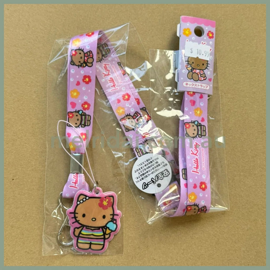 Sanrio | 90S Hello Kitty Neck Strap H450×W20Mm (Sunburn Tan Kitty)