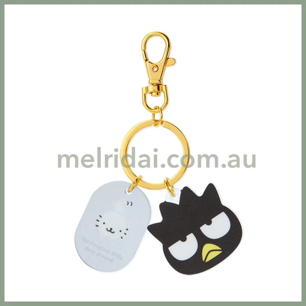 Sanrio | Acrylic Face Shaped Keychain 4.5×0.4×4Cm // Badtz-Maru