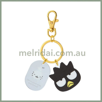Sanrio | Acrylic Face Shaped Keychain 4.5×0.4×4Cm // Badtz-Maru