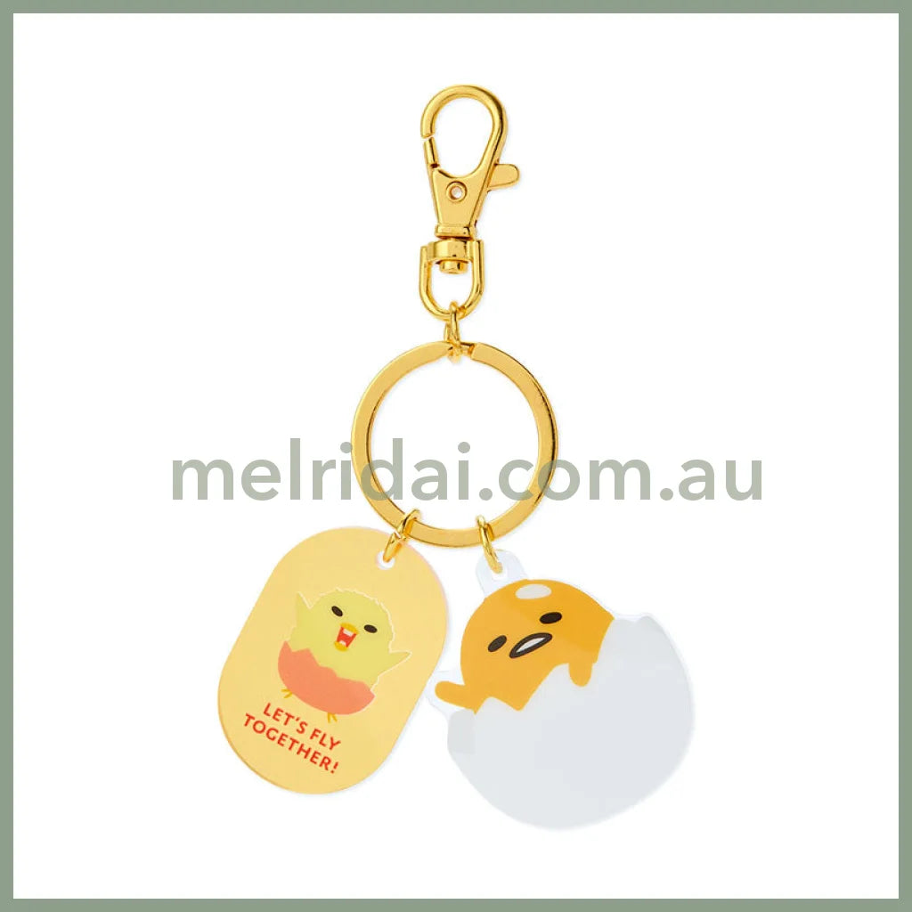 Sanrio | Acrylic Face Shaped Keychain 4.5×0.4×4Cm // / Gudetama