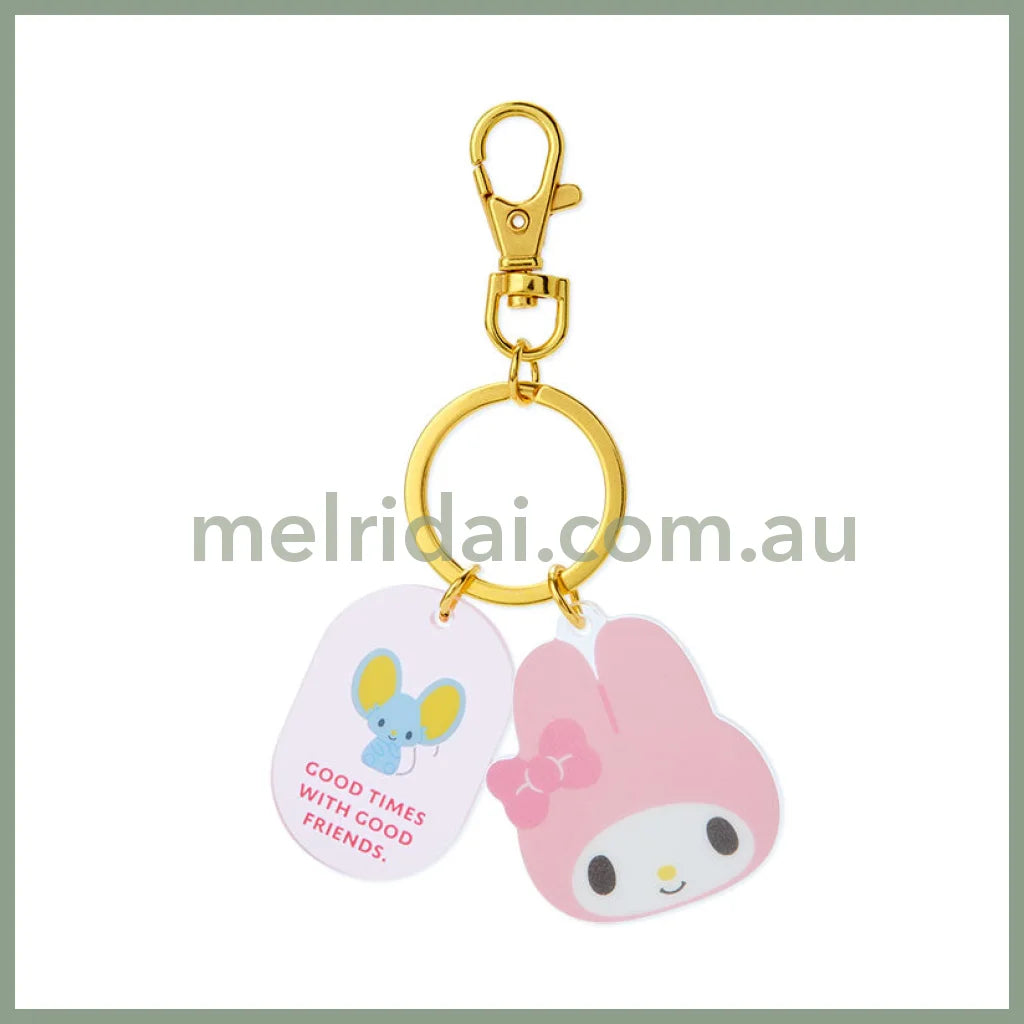 Sanrio | Acrylic Face Shaped Keychain 4.5×0.4×4Cm // My Melody