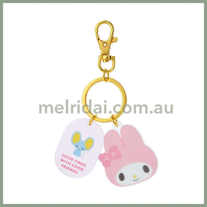 Sanrio | Acrylic Face Shaped Keychain 4.5×0.4×4Cm // My Melody
