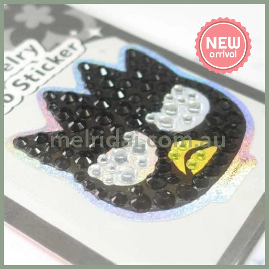SANRIO | Bad Badtz-maru Jewelry Deco Sticker 65×73×5mm (Gogo Gal Collection Glitter Face)