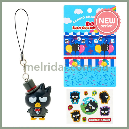 SANRIO | Bad Badtz-Maru Strap And Sticker Set 106x90x37mm (Super Cute Adventures My Dream Smartphone)