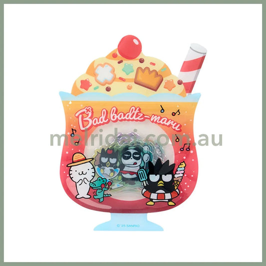 SANRIO | Badtz-maru Summer Stickers with Zipper Case 12.4 x 8.9 x 1cm (Cream Soda)