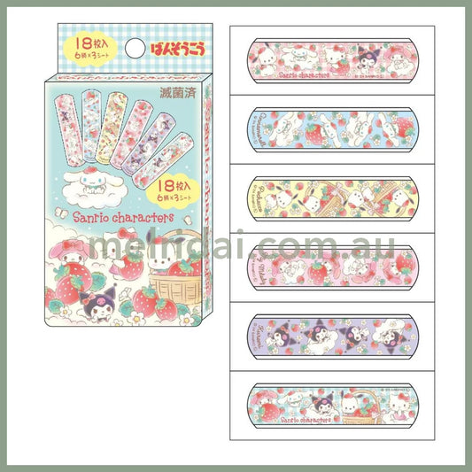 Sanrio | Band-Aid Bandages (Strawberry) 18Pieces