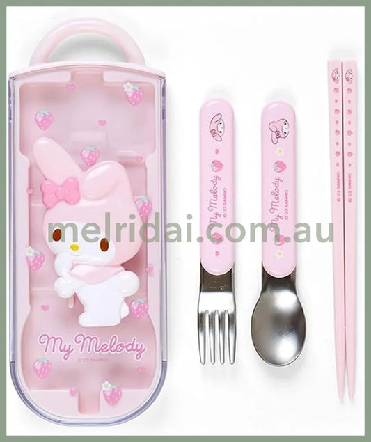 SANRIO | Bento Lunch Cutlery Set Spoon Fork Chopstick - My Melody