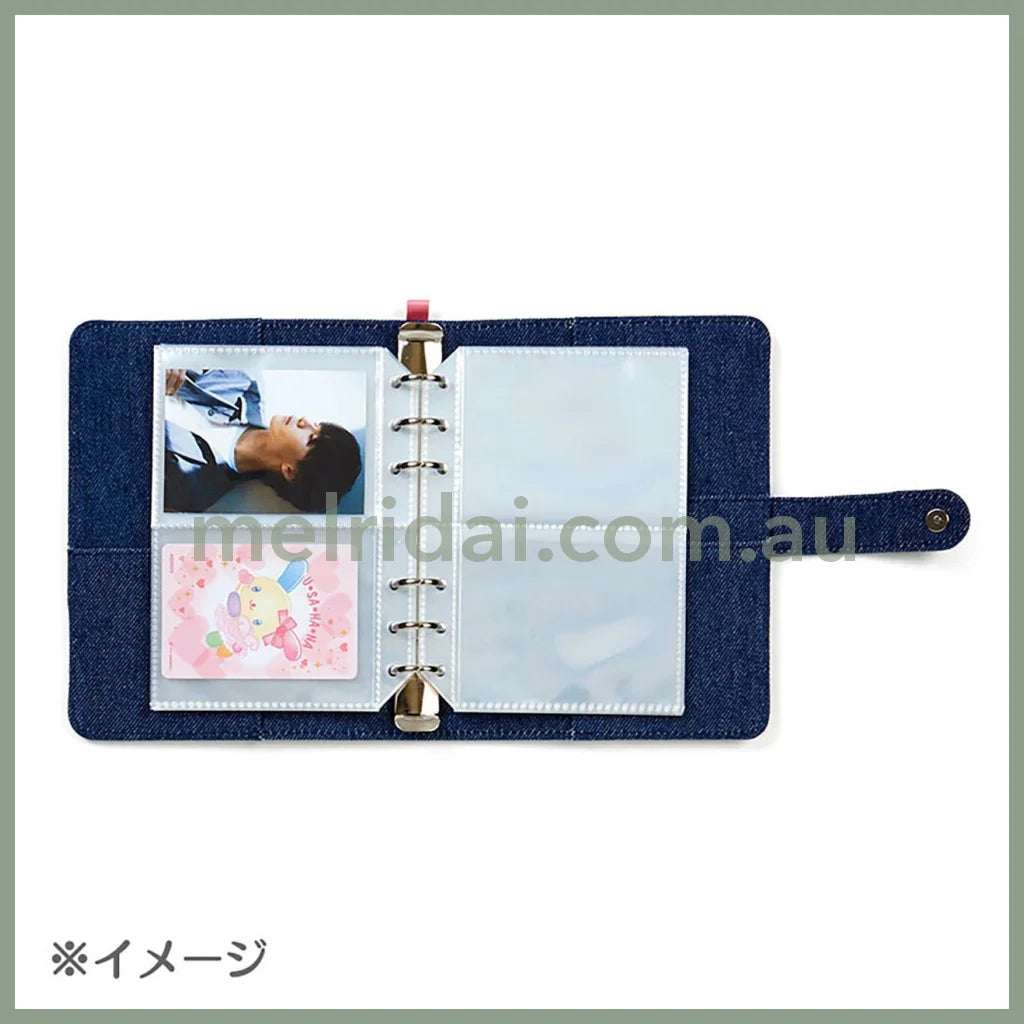 Sanrio | Binder 21.2 X 20.0 5.2Cm (Denim Patch) Characters 6-Hole A6 Notebook Size Card Storage