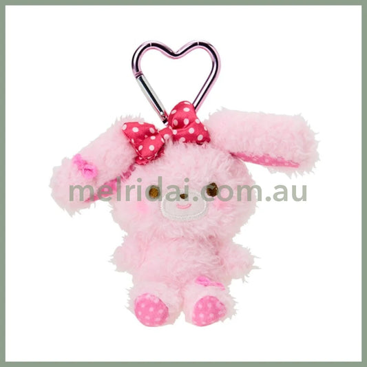 SANRIO | Bonbonribbon Plush Mini Mascot Holder with Heart Carabiner Bag Charm 6×4×10cm