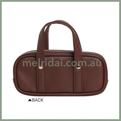 SANRIO | Boston Bag Pen Case Gogo Gal Collection Brown 80×190×55mm (Hello Kitty)