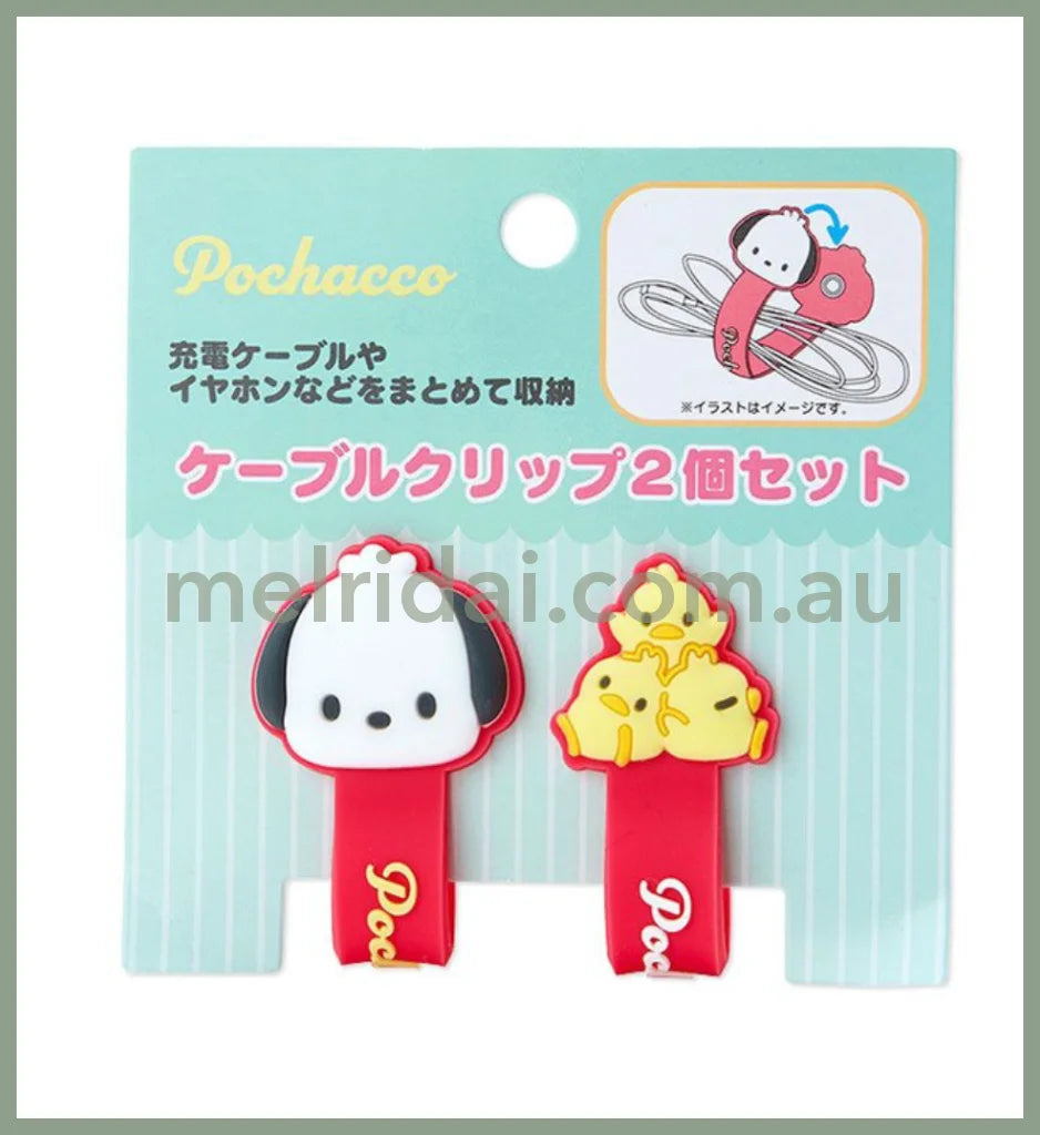 Sanriocable Holder Wire Organizer Clip Set Of 2 Pochacco