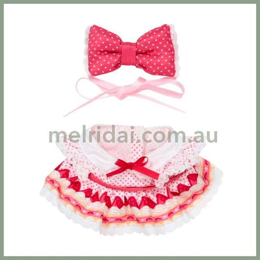 SANRIO | Cake-like Dress & Red Ribbon Dress-up Clothes S 140×10×70mm (Pitatto Friends)