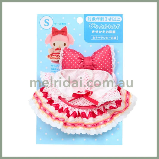 SANRIO | Cake-like Dress & Red Ribbon Dress-up Clothes S 140×10×70mm (Pitatto Friends)