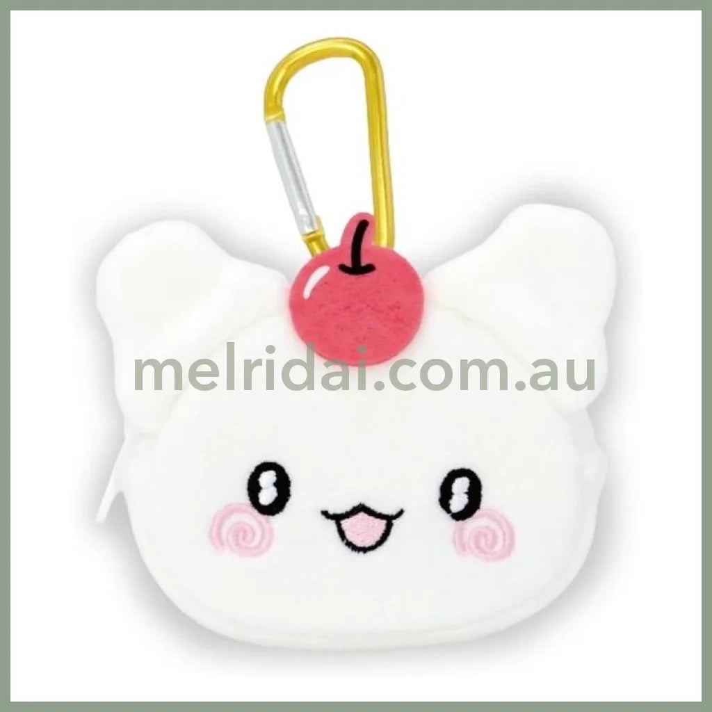 SANRIO | Carabiner Mini Pouch Keychain 8.5×10.5×5cm (Hanamaruobake Cherry)
