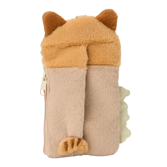SANRIO | Tabby Cat Fluffy Card Holder & Tissue Pouch Keychain 9.2×6.6cm (Always Together My Pet)