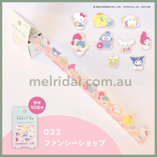SANRIO | Sanrio Characters Stars Karakara Peritte Roll Sticker 28×47×78mm (8 styles x 12 each = 96 pieces)