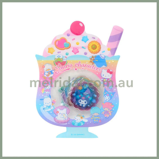 SANRIO | Characters Summer Stickers with Zipper Case 12.4 x 8.9 x 1cm (Cream Soda)