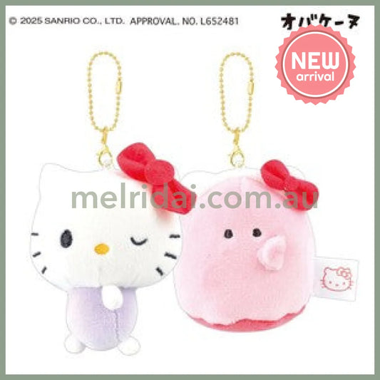 Sanrio Characters x Obakenu | Hello Kitty Smiley Plush Keychain Set of Two H180 x W165 x D90mm