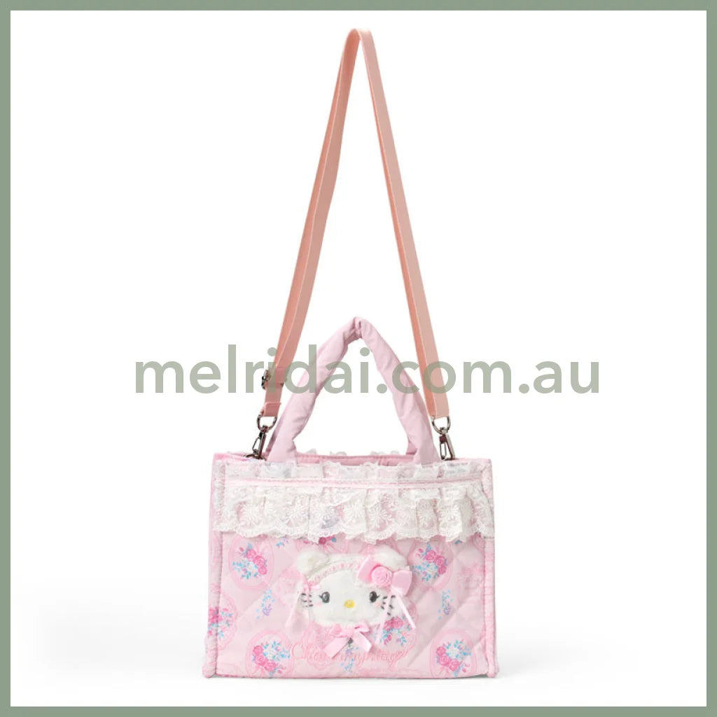 SANRIO | Charmmy Kitty 2 Way Tote Bag 230×110×175mm (White Frill Design)
