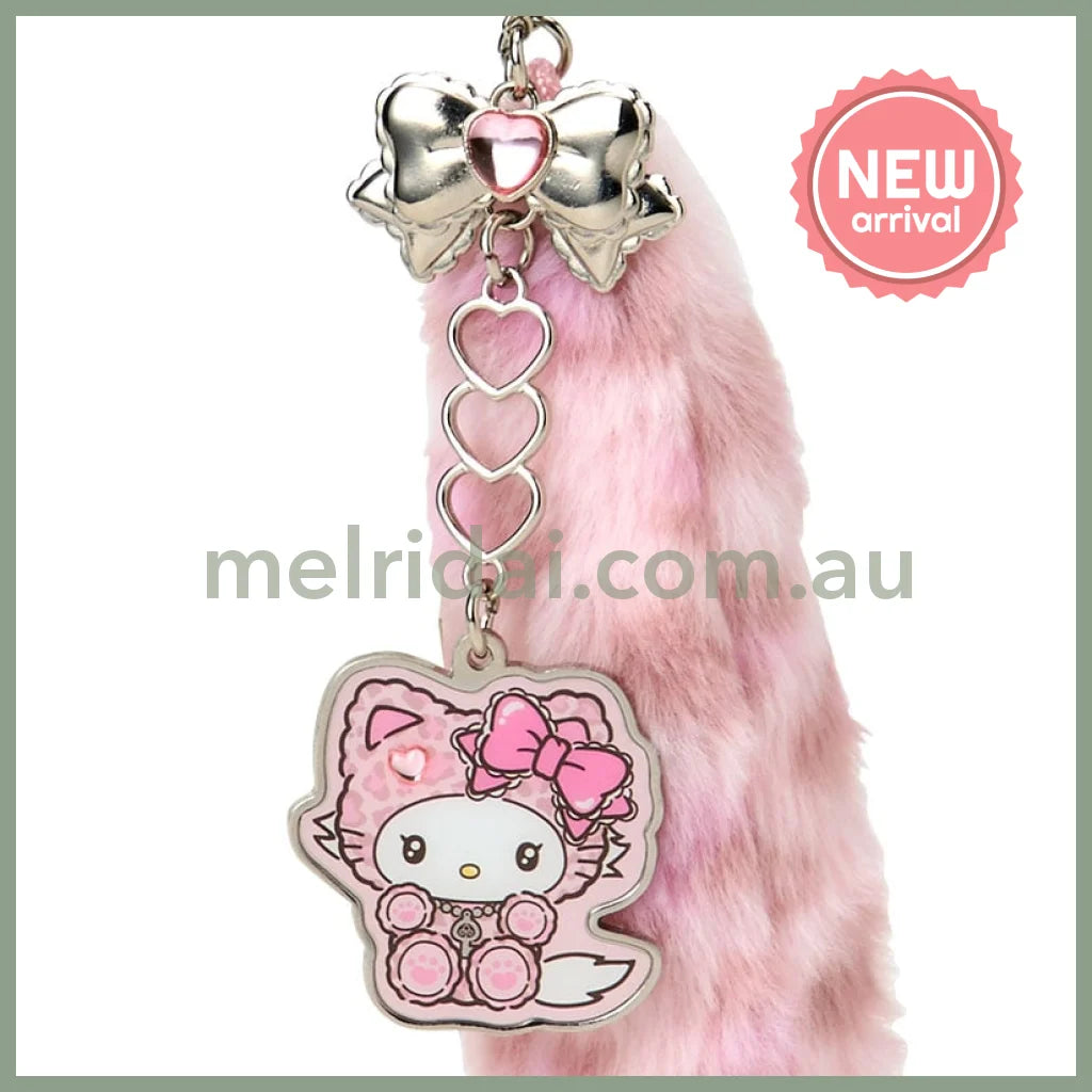 SANRIO | Charmmy Kitty Dangling Tail Mascot Strap 40×40×130mm (Leopard Gal Cat)