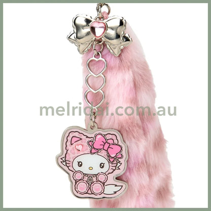 SANRIO | Charmmy Kitty Dangling Tail Mascot Strap 40×40×130mm (Leopard Gal Cat)