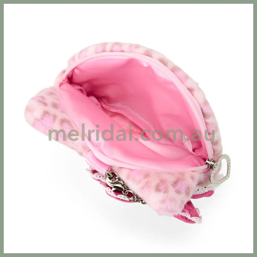 SANRIO | Charmmy Kitty Face-shaped Pouch Bag Charm 130×20×110mm (Leopard Gal Cat)