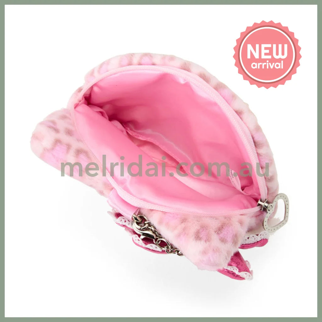 SANRIO | Charmmy Kitty Face-shaped Pouch Bag Charm 130×20×110mm (Leopard Gal Cat)