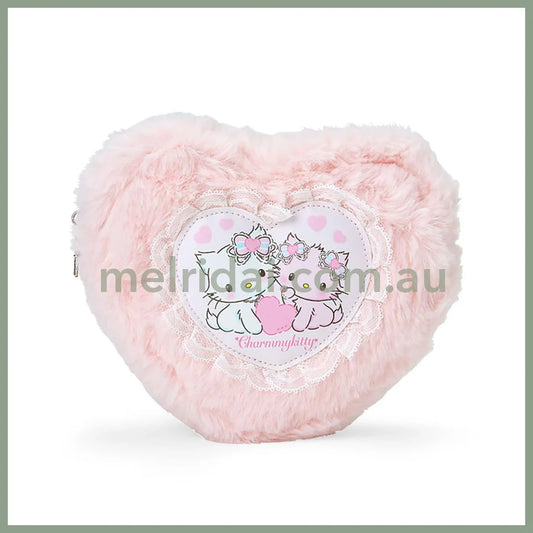 Sanrio Other Pouch (Heisei-Born Character Fluffy Heart) Charmmy Kitty