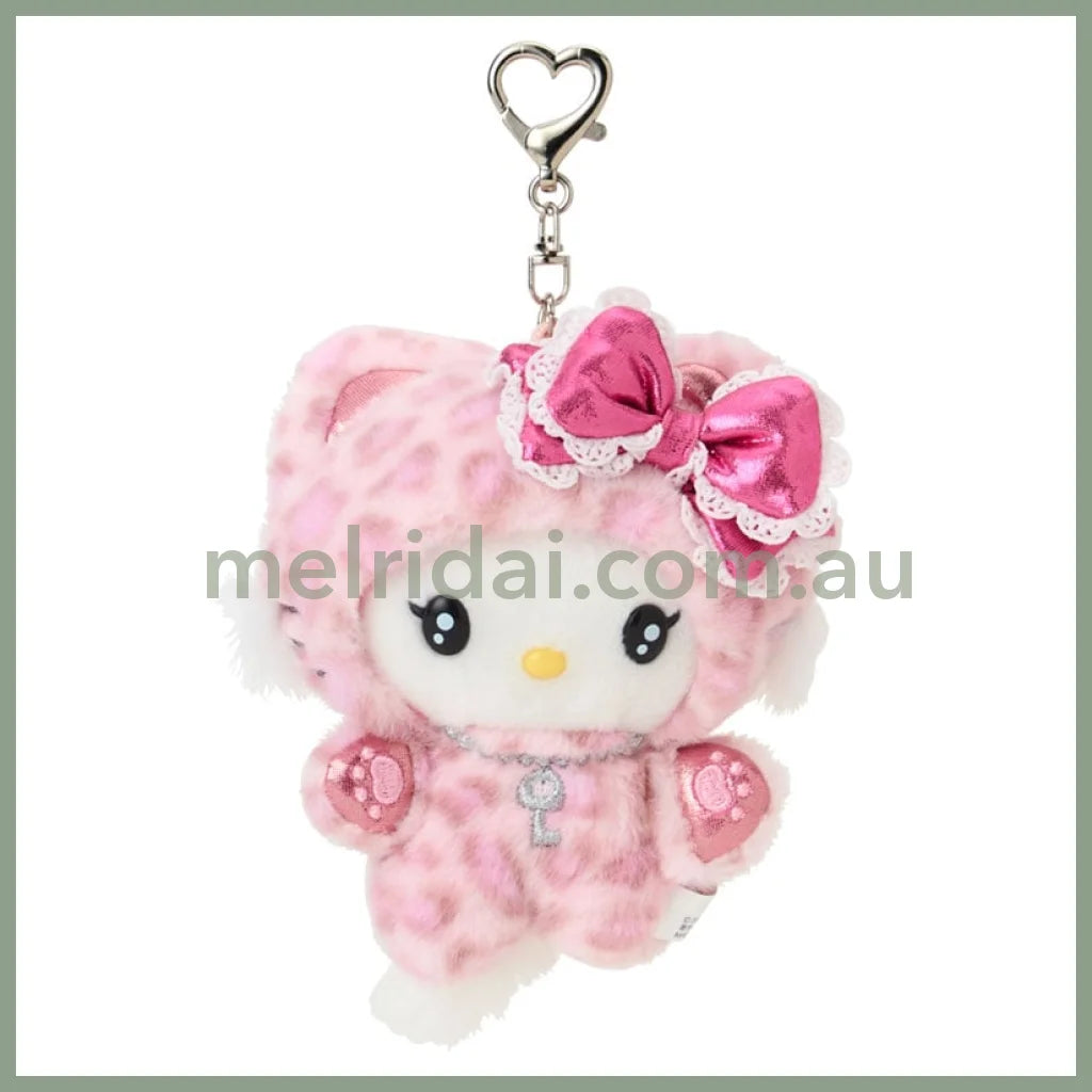 SANRIO | Charmmy Kitty Mascot Holder Plush Keychain Bag Charm 90×50×120mm (Leopard Gal Cat)