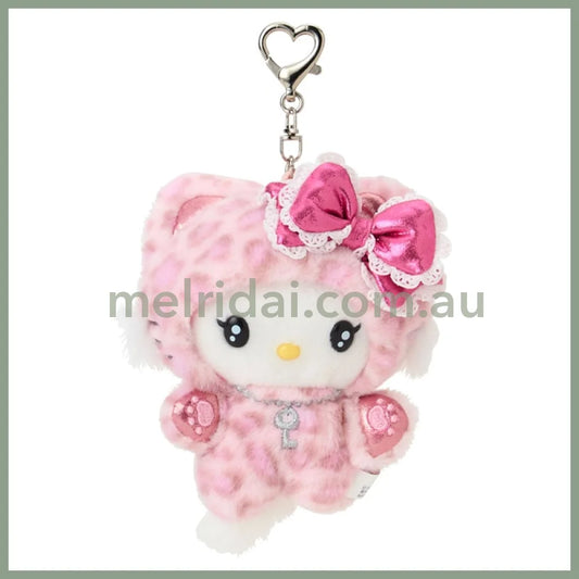 SANRIO | Charmmy Kitty Mascot Holder Plush Keychain Bag Charm 90×50×120mm (Leopard Gal Cat)