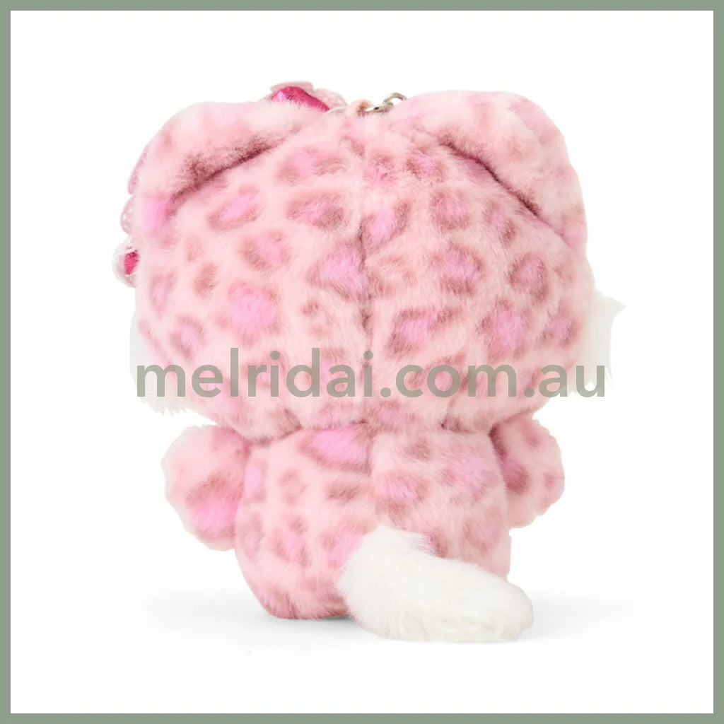 SANRIO | Charmmy Kitty Mascot Holder Plush Keychain Bag Charm 90×50×120mm (Leopard Gal Cat)