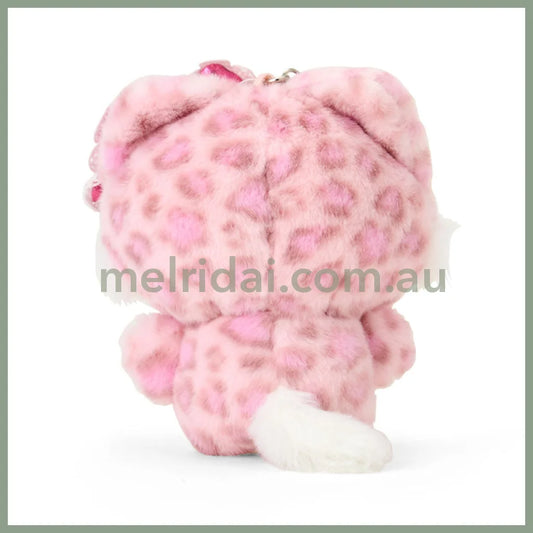 SANRIO | Charmmy Kitty Mascot Holder Plush Keychain Bag Charm 90×50×120mm (Leopard Gal Cat)