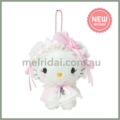 SANRIO | Charmmy Kitty Plush Mascot Holder Keychain Bag Charm 125×80×150mm (White Frill Design)
