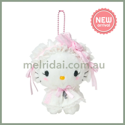 SANRIO | Charmmy Kitty Plush Mascot Holder Keychain Bag Charm 125×80×150mm (White Frill Design)
