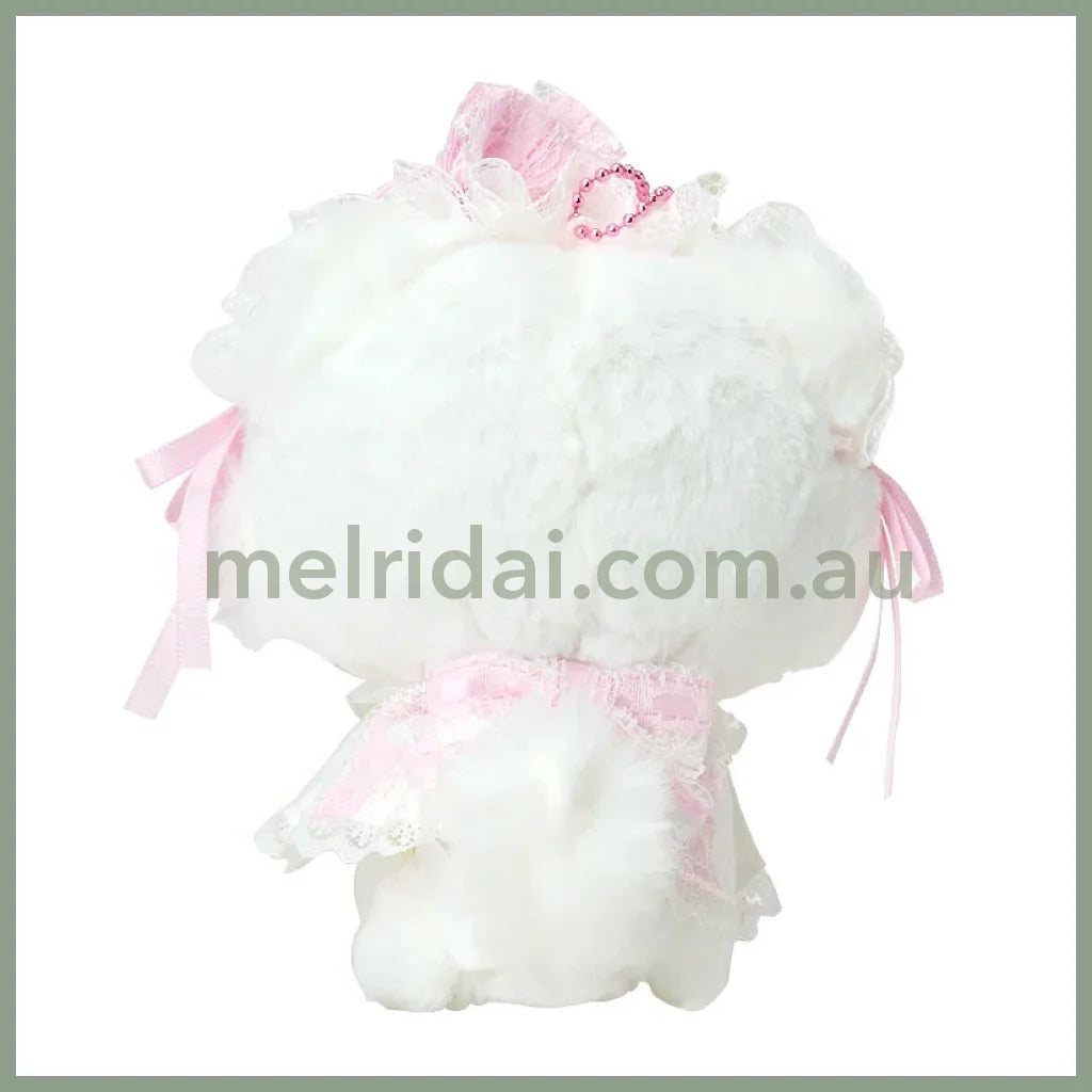 SANRIO | Charmmy Kitty Plush Mascot Holder Keychain Bag Charm 125×80×150mm (White Frill Design)