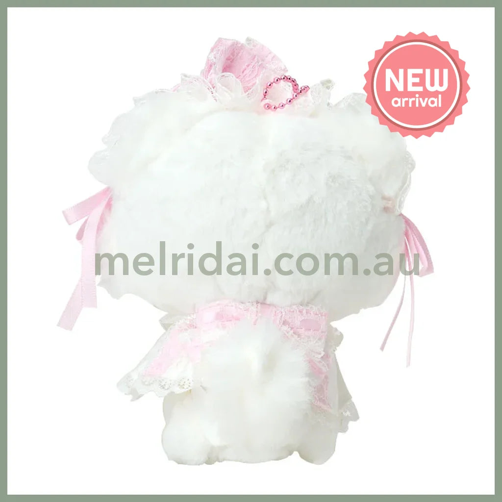 SANRIO | Charmmy Kitty Plush Mascot Holder Keychain Bag Charm 125×80×150mm (White Frill Design)