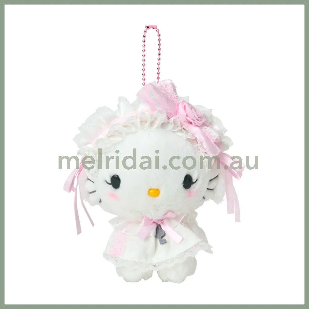 SANRIO | Charmmy Kitty Plush Mascot Holder Keychain Bag Charm 125×80×150mm (White Frill Design)