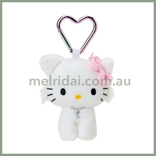 SANRIO | Charmmy Kitty Plush Mini Mascot Holder with Heart Carabiner Bag Charm 6×4×10cm