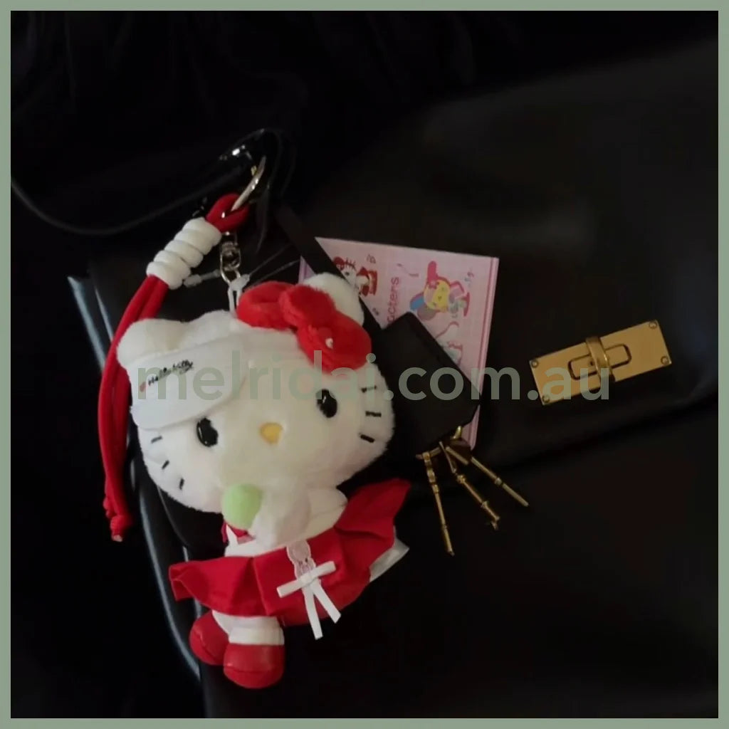 SANRIO CHN | Hello Kitty Mascot Holder Bag Charm Plush Keychain (Tennis)