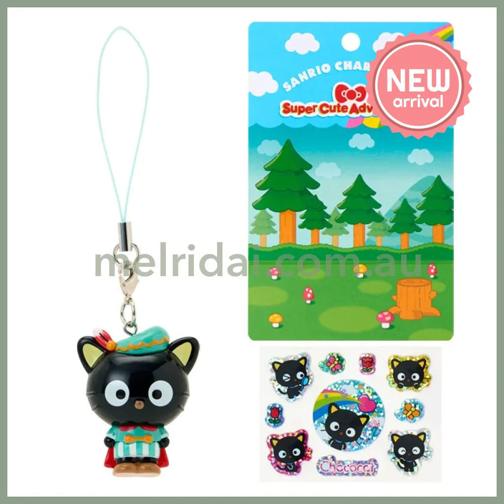 SANRIO | Chococat Strap And Sticker Set 106x90x37mm (Super Cute Adventures My Dream Smartphone)
