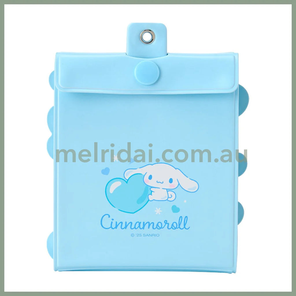 SANRIO | Cinnamoroll Accordion Card Holder Keychain 10×1.3×10.8cm (Enjoy Idol - 8 pockets can store up to 16 cards)