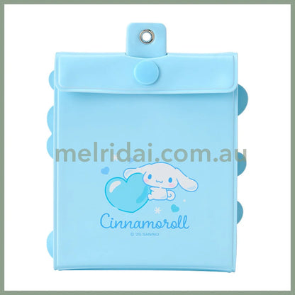 SANRIO | Cinnamoroll Accordion Card Holder Keychain 10×1.3×10.8cm (Enjoy Idol - 8 pockets can store up to 16 cards)