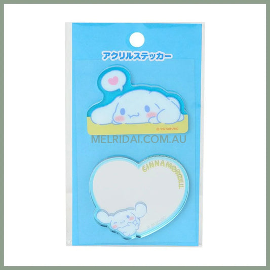 SANRIO | Cinnamoroll Acrylic Sticker & Sticky Mirror Set 53×3×45mm